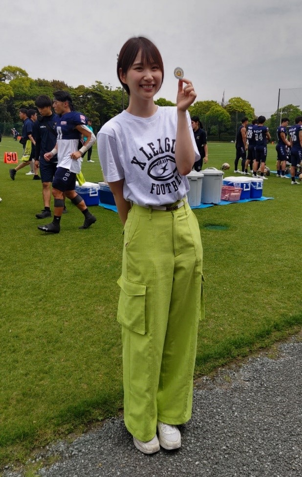 アメフト Xリーグ公式アンバサダーの姫子さん