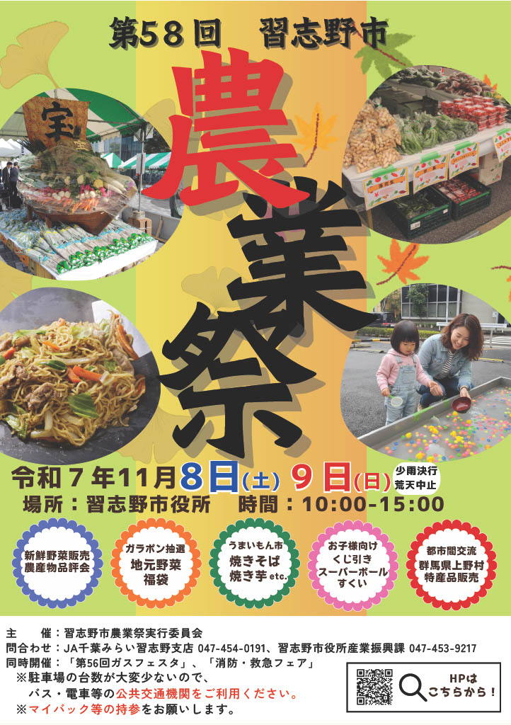第58回習志野市農業祭ポスター
