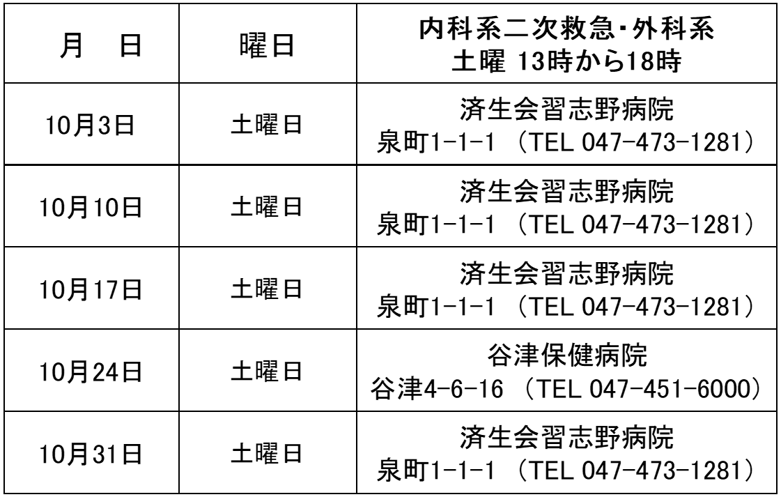 土曜日午後2026.10