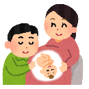 妊婦のママとパパのイラスト