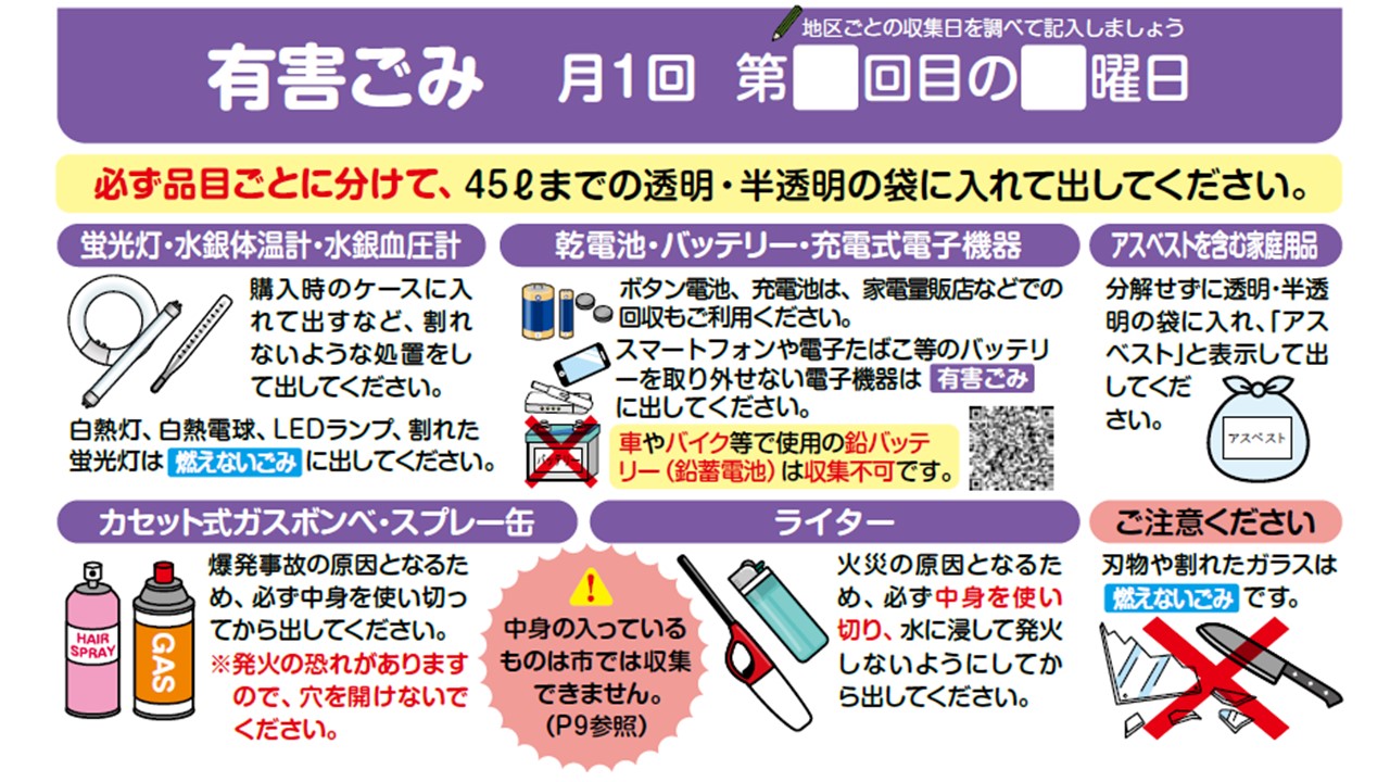 有害ごみの出し方