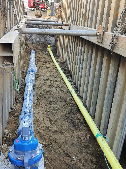 水道管とガス管の同時工事