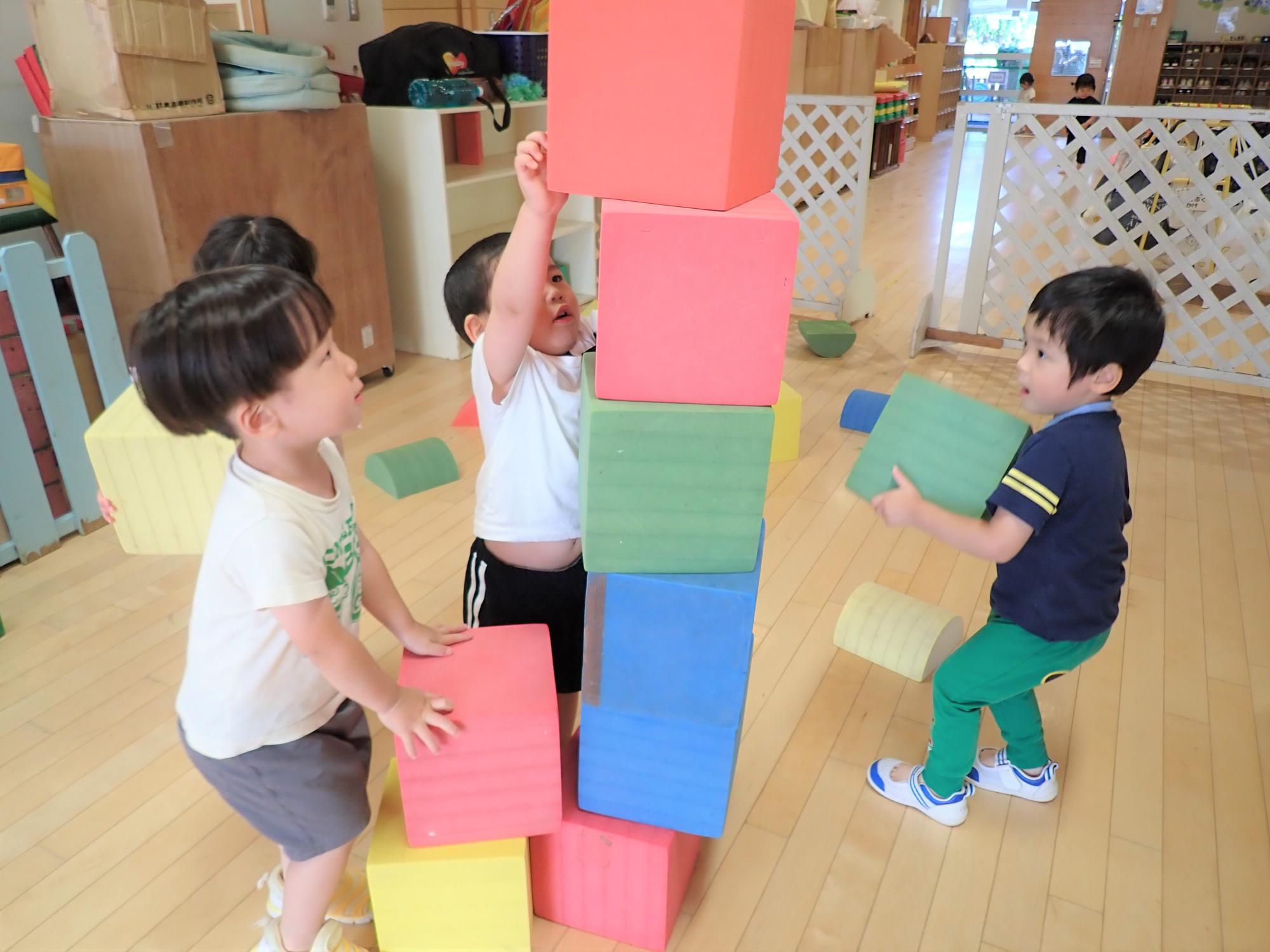 2歳児ソフト積み木