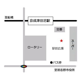 京成津田沼駅前地図