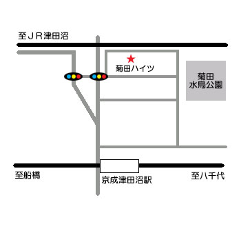 菊田ハイツの周辺地図