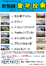 新施設愛称投票のチラシ