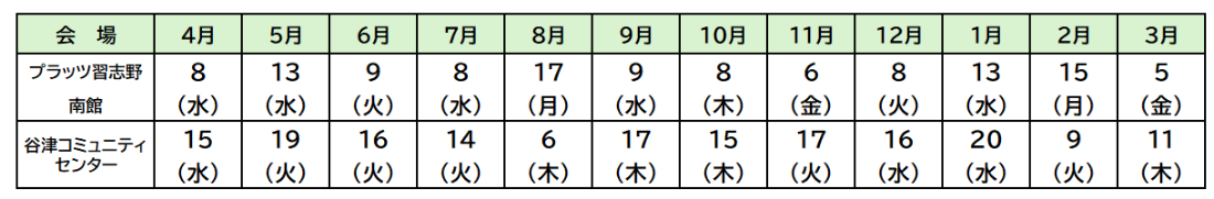 令和8年度離乳食教室 もぐもぐコース 年間予定表