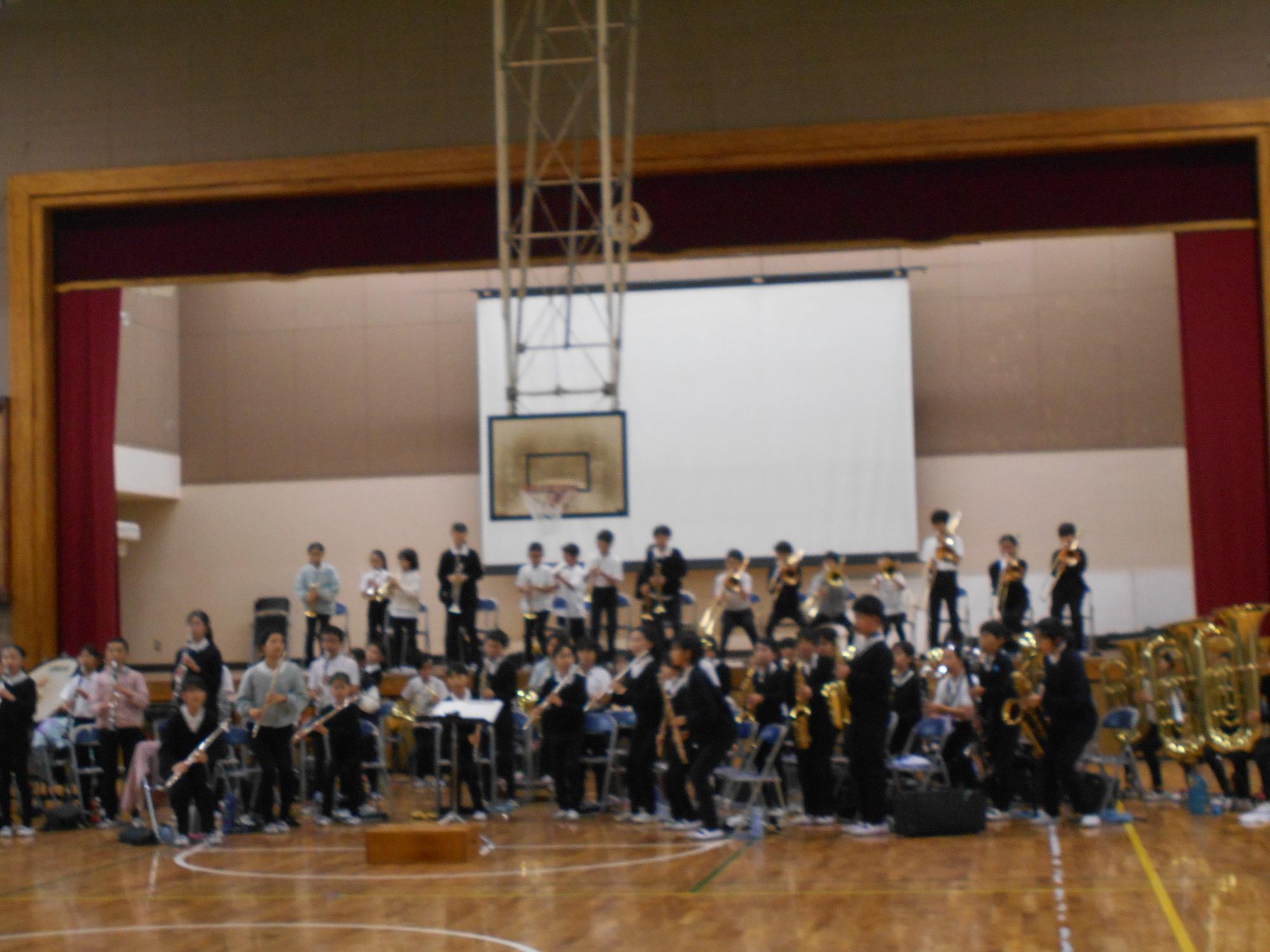 音楽部の練習の様子