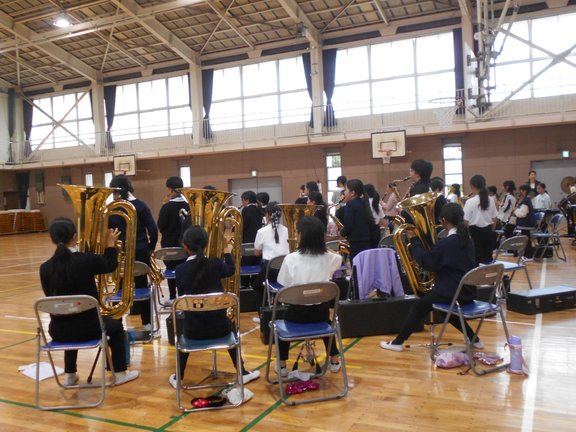 音楽部の練習の様子