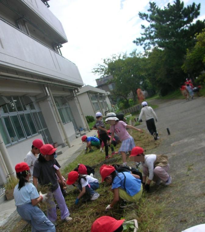 親子でおそうじの様子