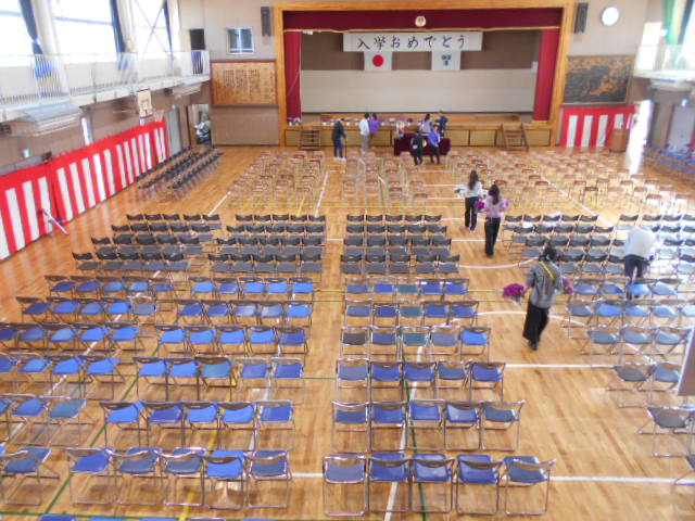 準備をしている様子