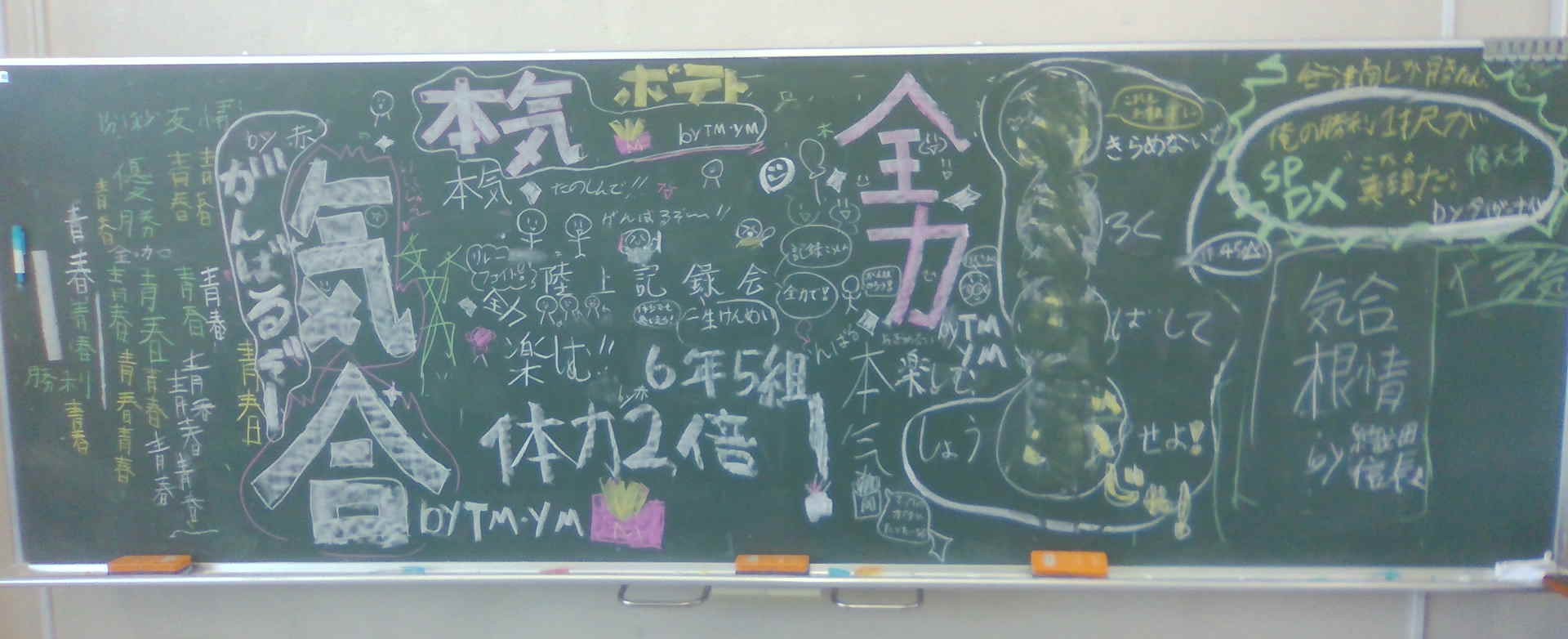 6年生教室の黒板