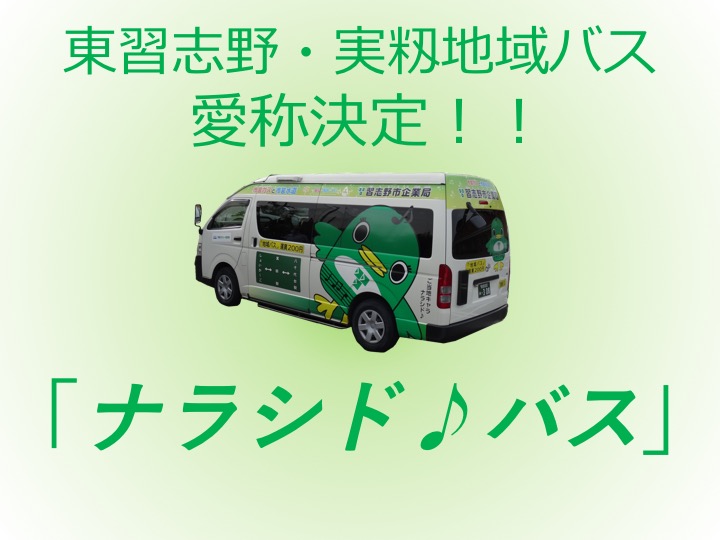 東習志野・実籾 地域バス 愛称決定！「ナラシド♪バス」 ナラシド♪バスを後方上空から全体を写した写真