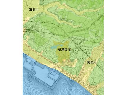 谷津貝塚周辺地図