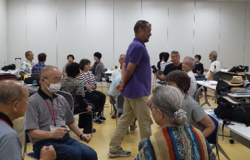 身体と頭をつかうゲームの様子