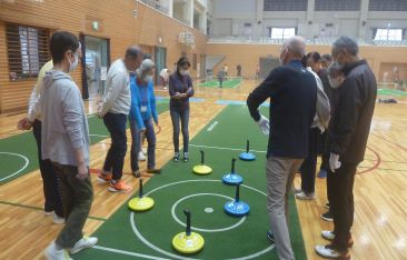 ニュースポーツ体験の様子