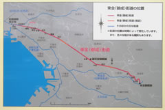 東金（御成）街道を示した地図