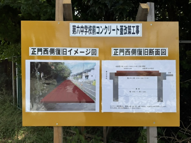 コンクリート蓋改築工事工事看板