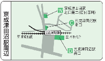 京成津田沼駅周辺地図