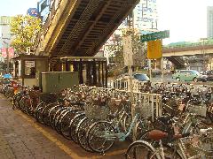 JR津田沼駅北口駅前自転車等駐車場の風景