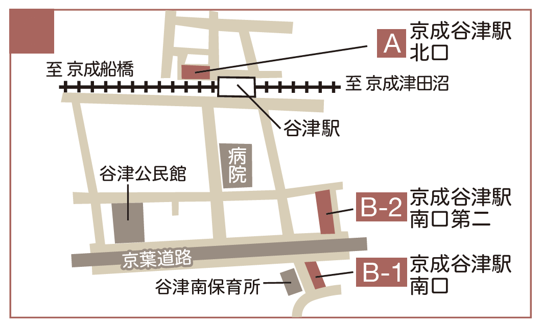 1.谷津駅周辺