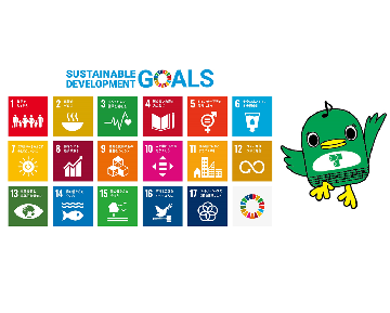 SDGsアイコンとナラシドのイラスト