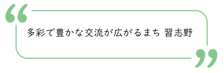 将来都市像、多彩で豊かな交流が広がるまち 習志野