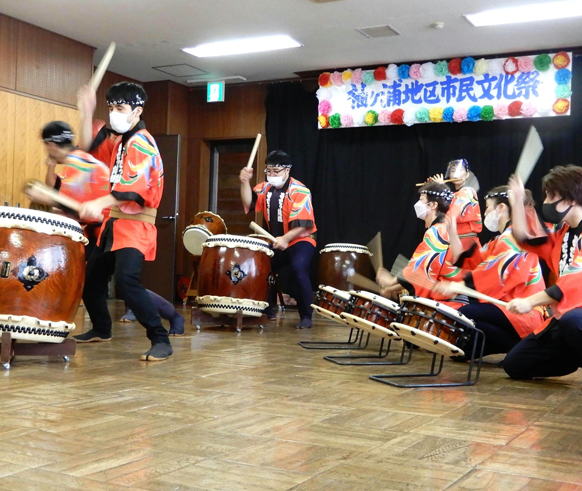 和太鼓そでっ鼓連の演奏