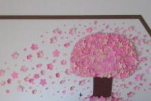 遊戯室の装飾（満開の桜）
