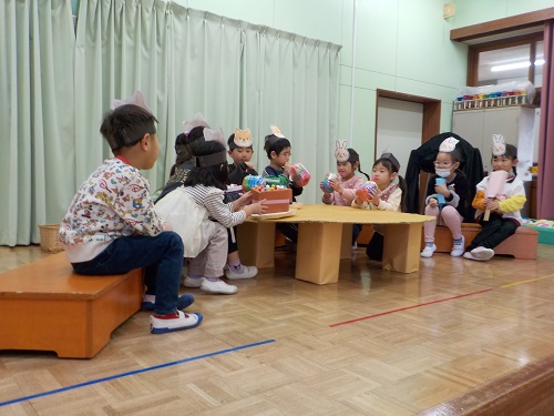 劇遊びをしているところ