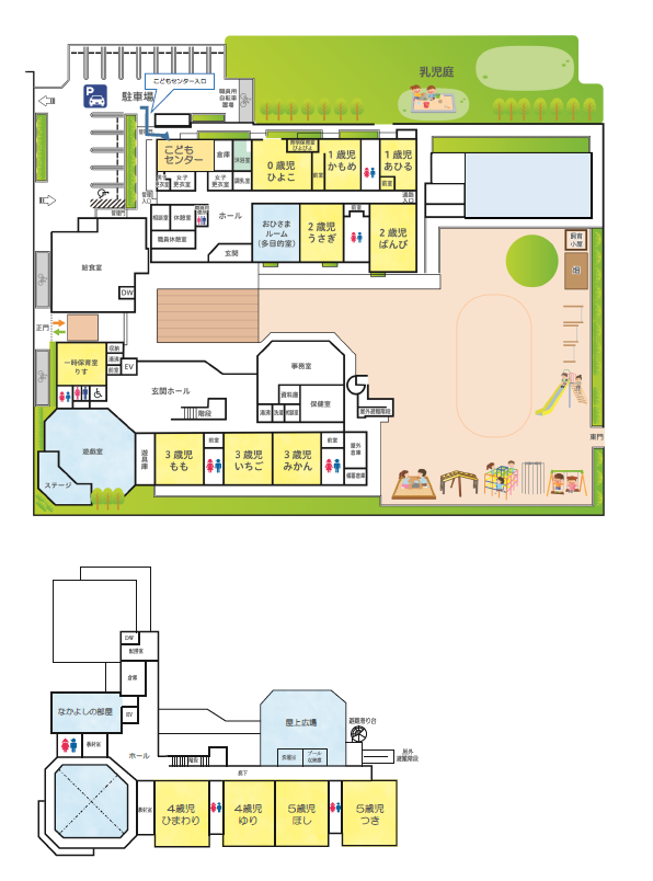 大久保こども園施設図