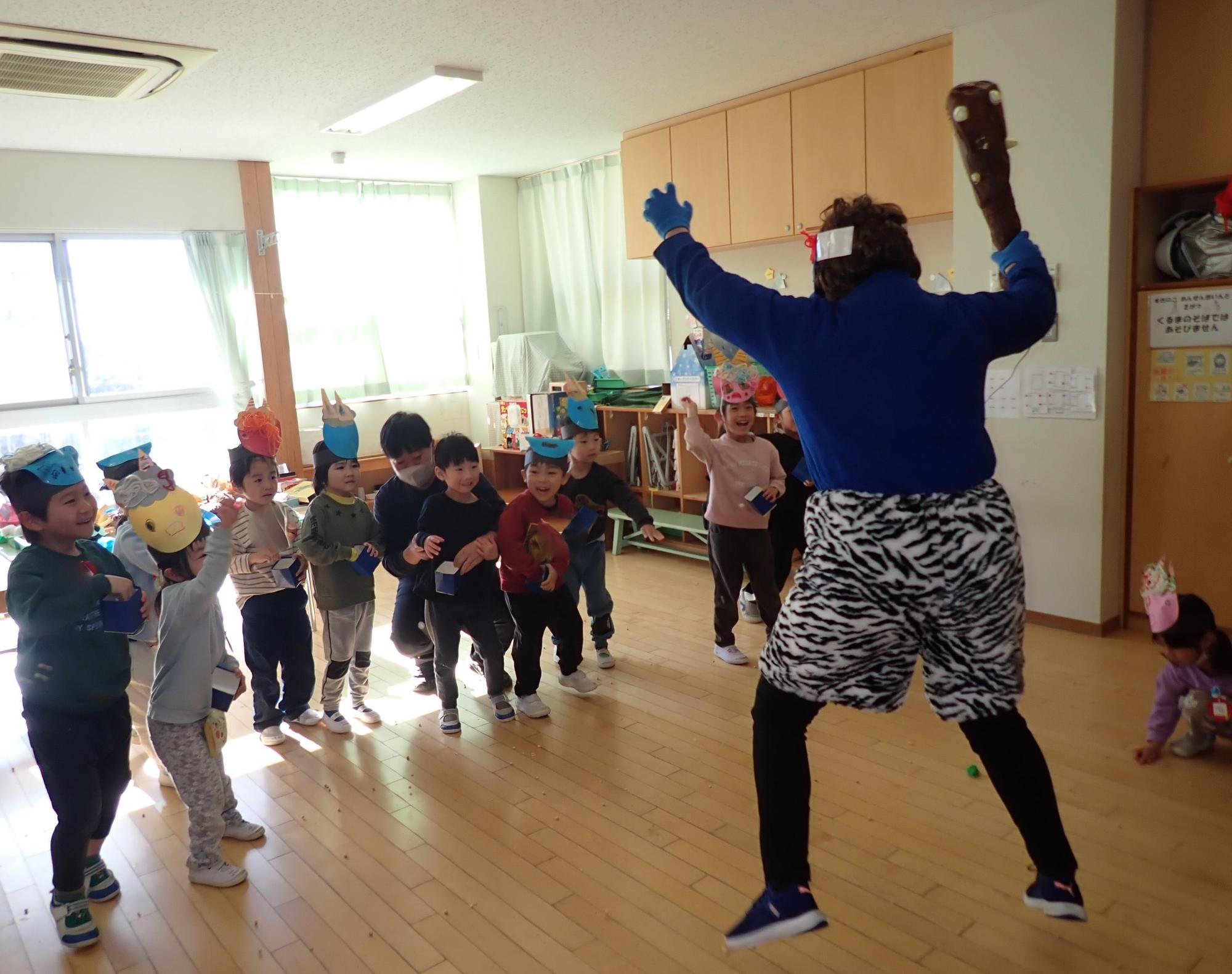 年長組に来た鬼