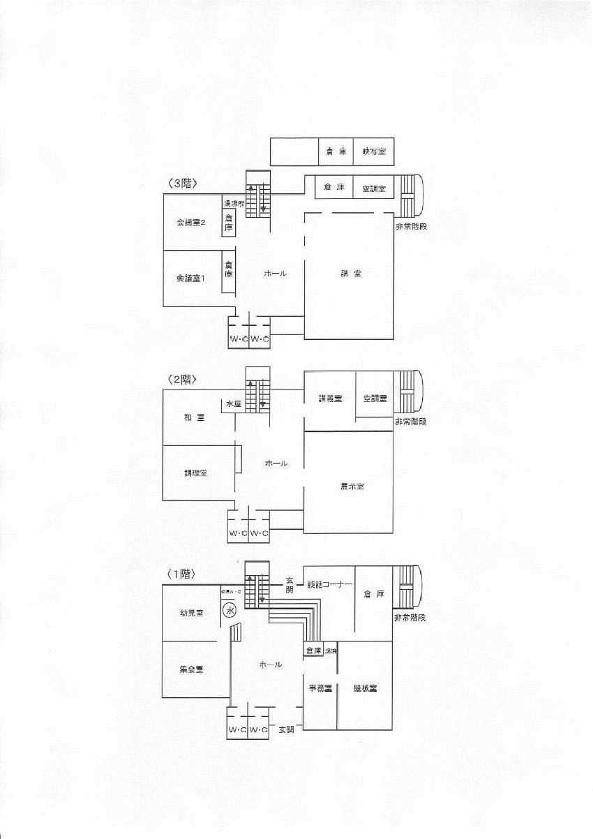 菊田公民館 部屋配置図の写真