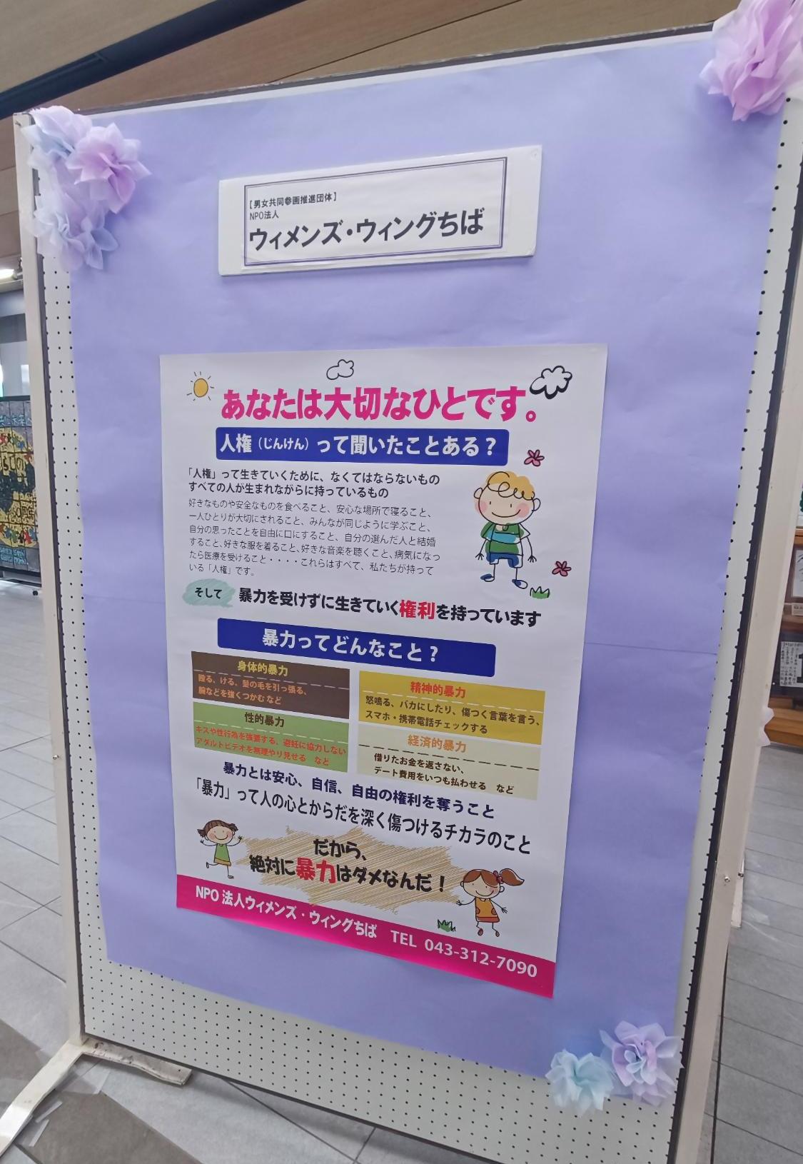 NPO法人ウィメンズウイングちばさん作成パネル