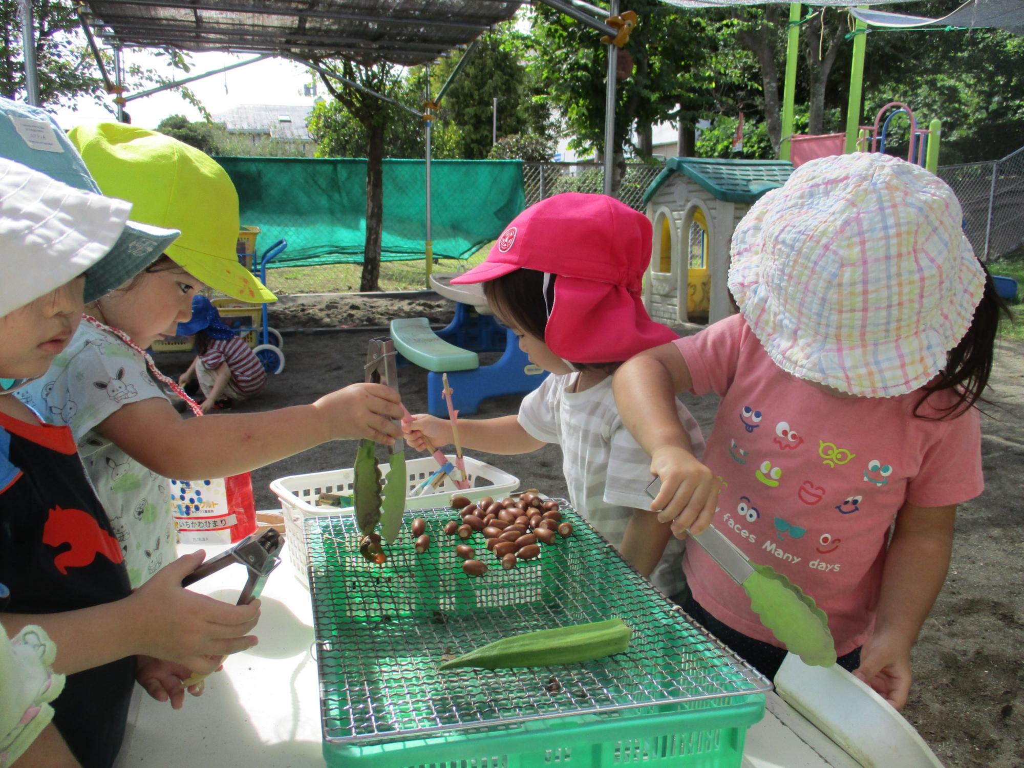 バッタ捕まえたよ！