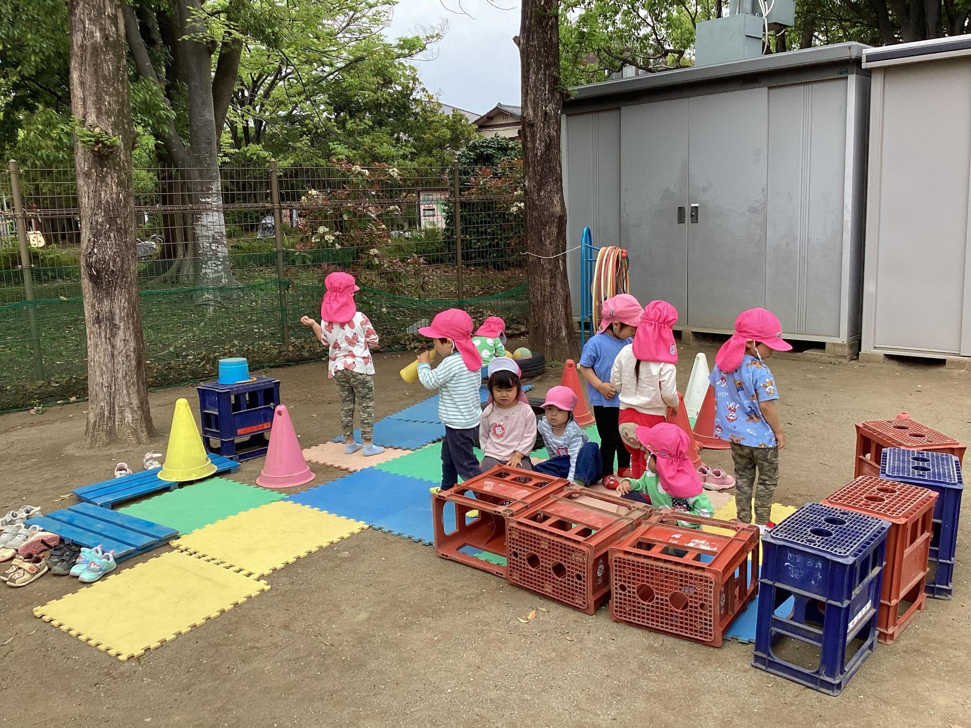 3歳児 ビールケース遊び