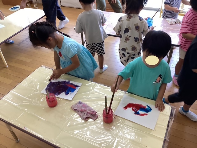 3歳児 絵の具
