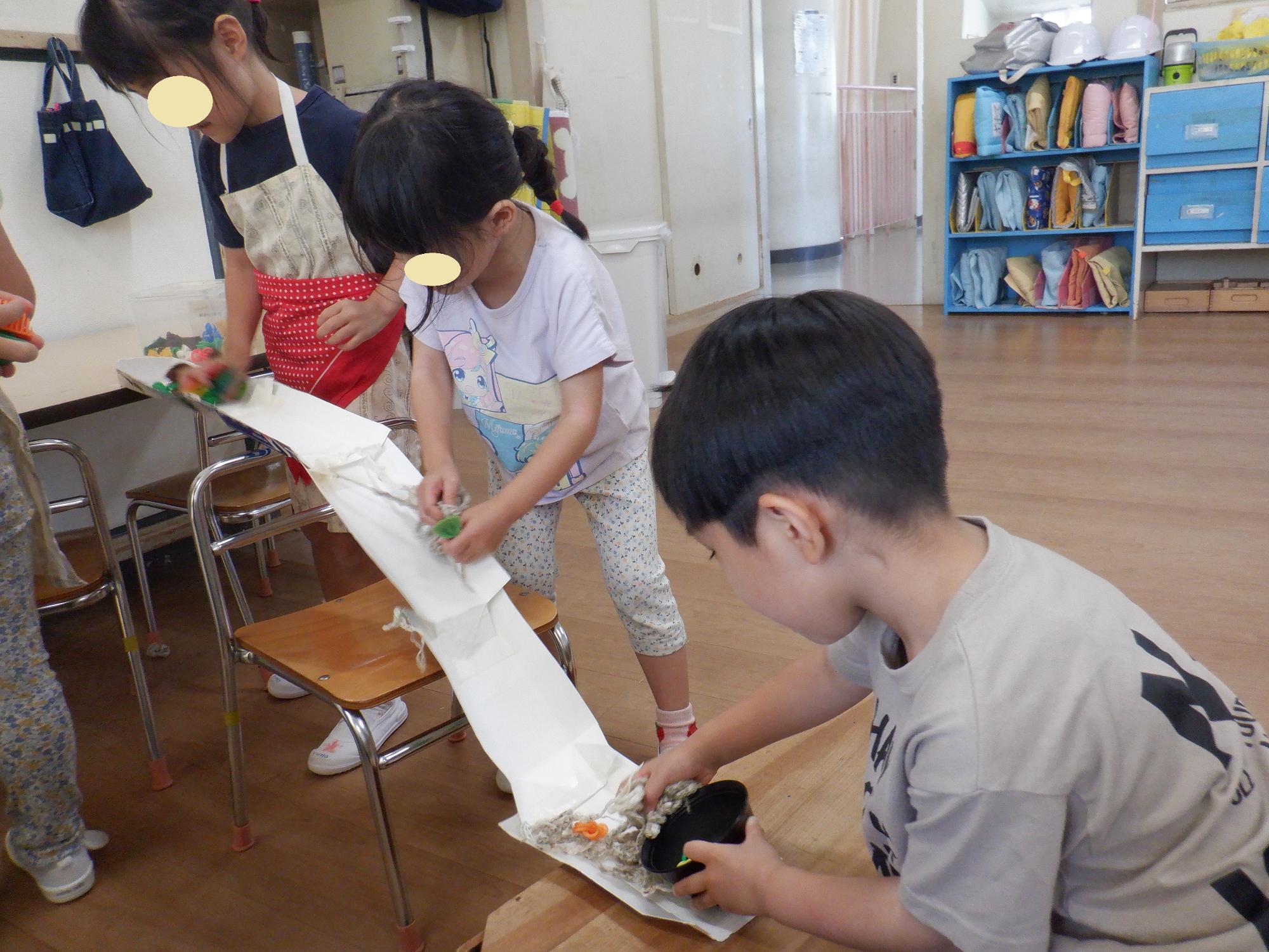 4歳児 流しそうめん