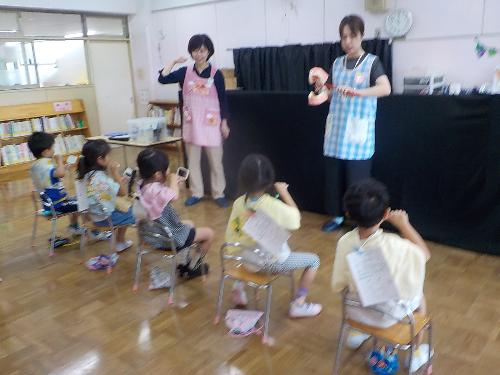むし歯予防指導の様子